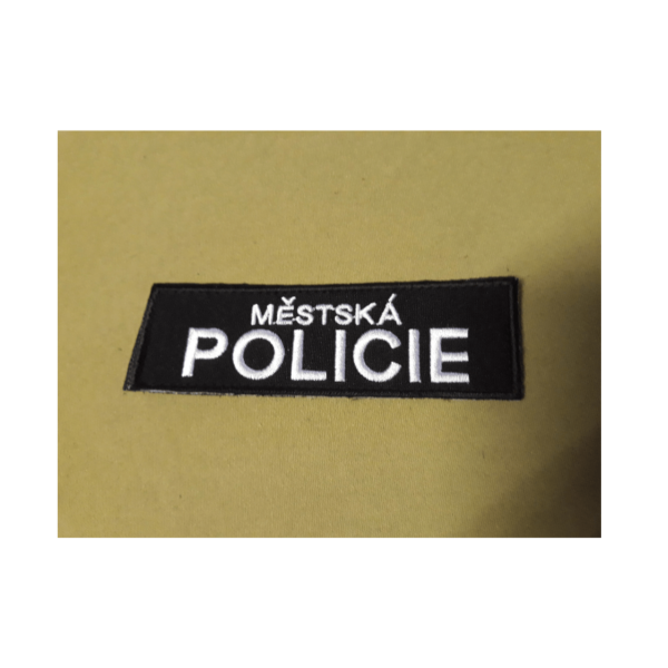 Nášivka MĚSTSKÁ POLICIE malá velcro černá