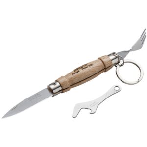 Nůž Filmam Canivete com Garfo - hnědý-stříbrný