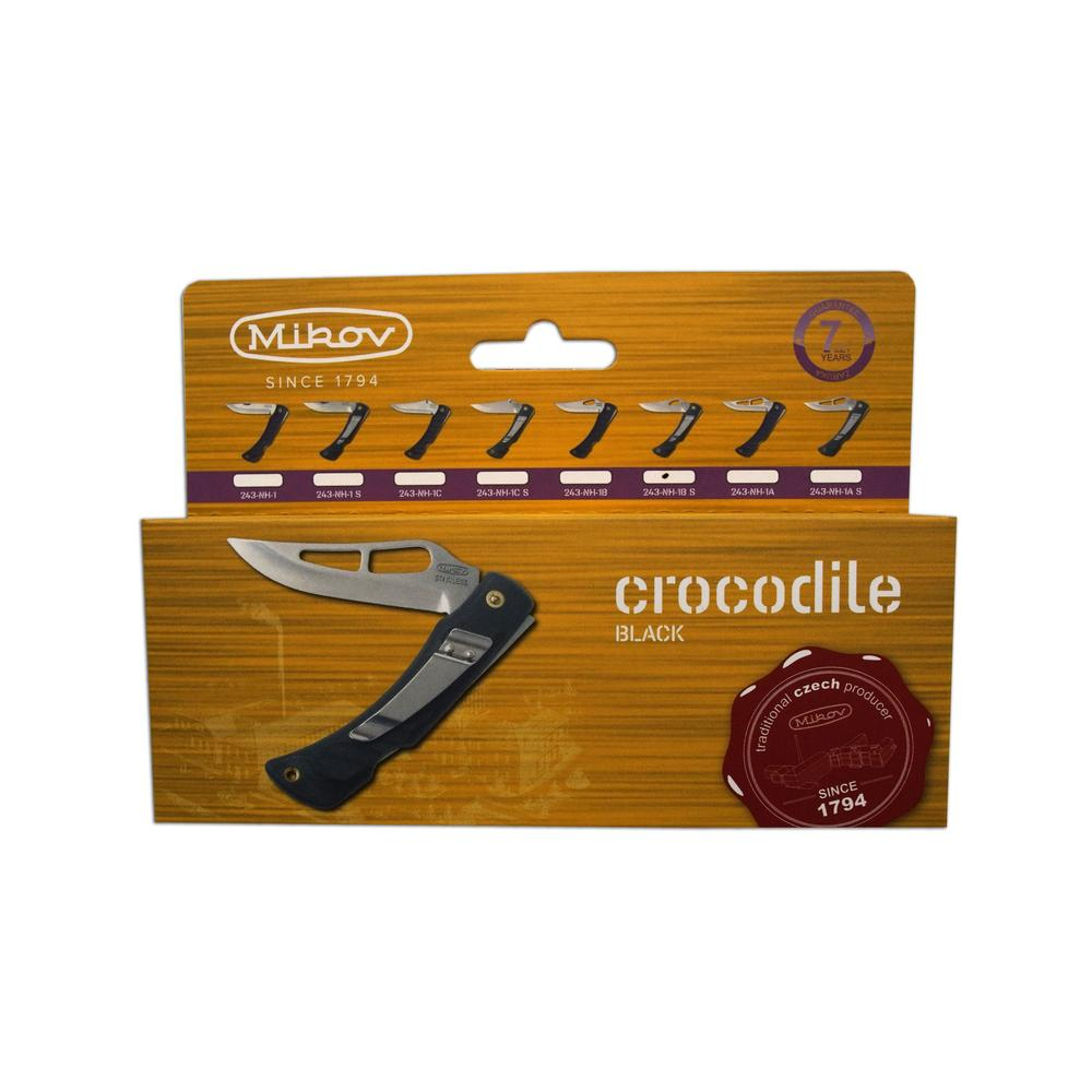 Kapesní zavírací nůž Mikov Crocodile se sponou - černý-stříbrný - Obrázek 3