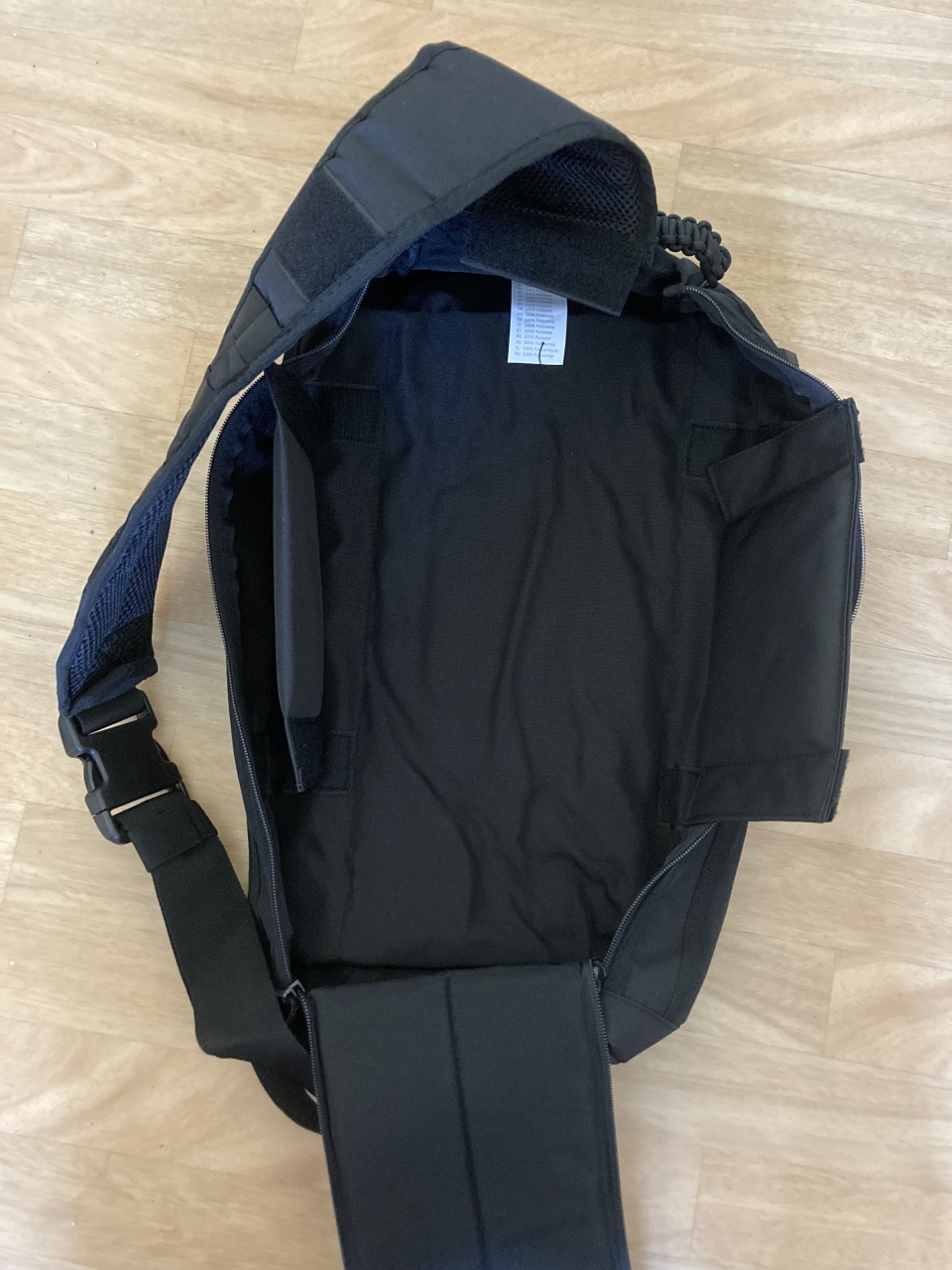 Batoh Mil-Tec Tanker s jedním popruhem - černý - Obrázek 2