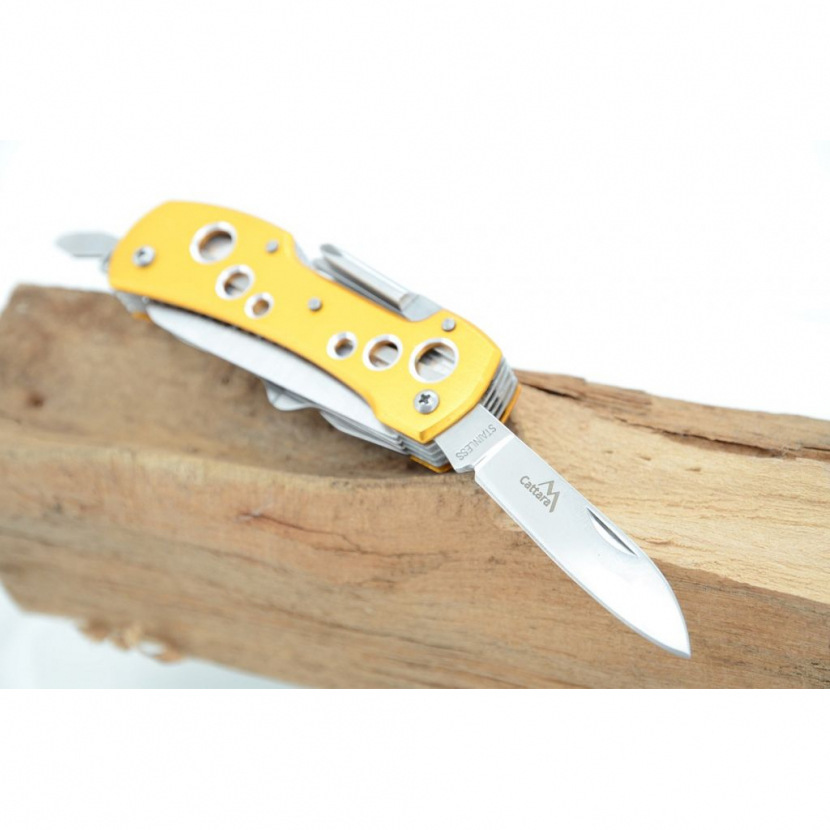 Nůž zavírací Cattara Multi 10 cm - žlutý - Obrázek 6