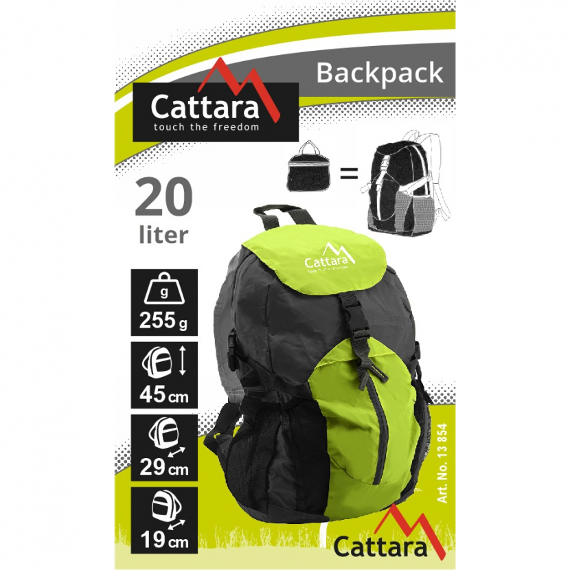 Batoh Cattara 20 l skládací - zelený - Obrázek 6