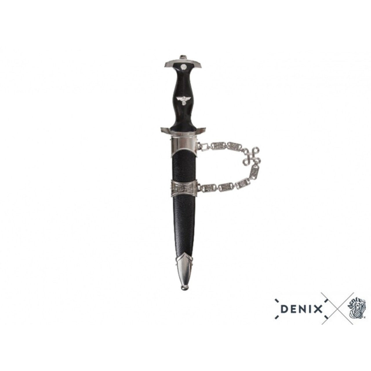 Replika dýky Denix SS 2 Německo - černá-stříbrná