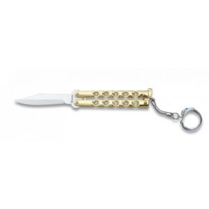 Nůž motýlek na klíče Albainox Zamak 6 - zlatý