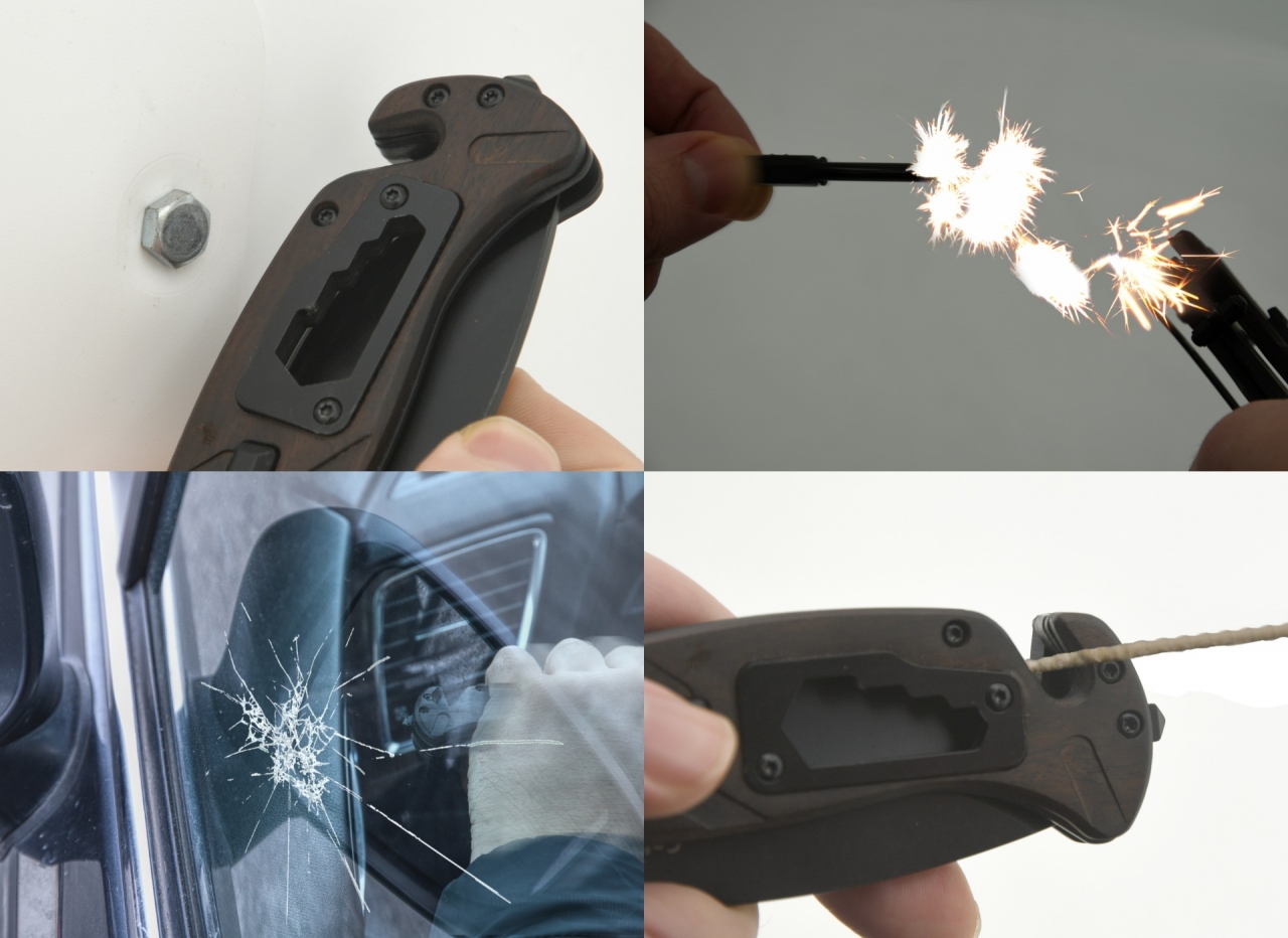 Nůž zavírací Cattara Black Blade s pojistkou 21,7 - černý - Obrázek 4