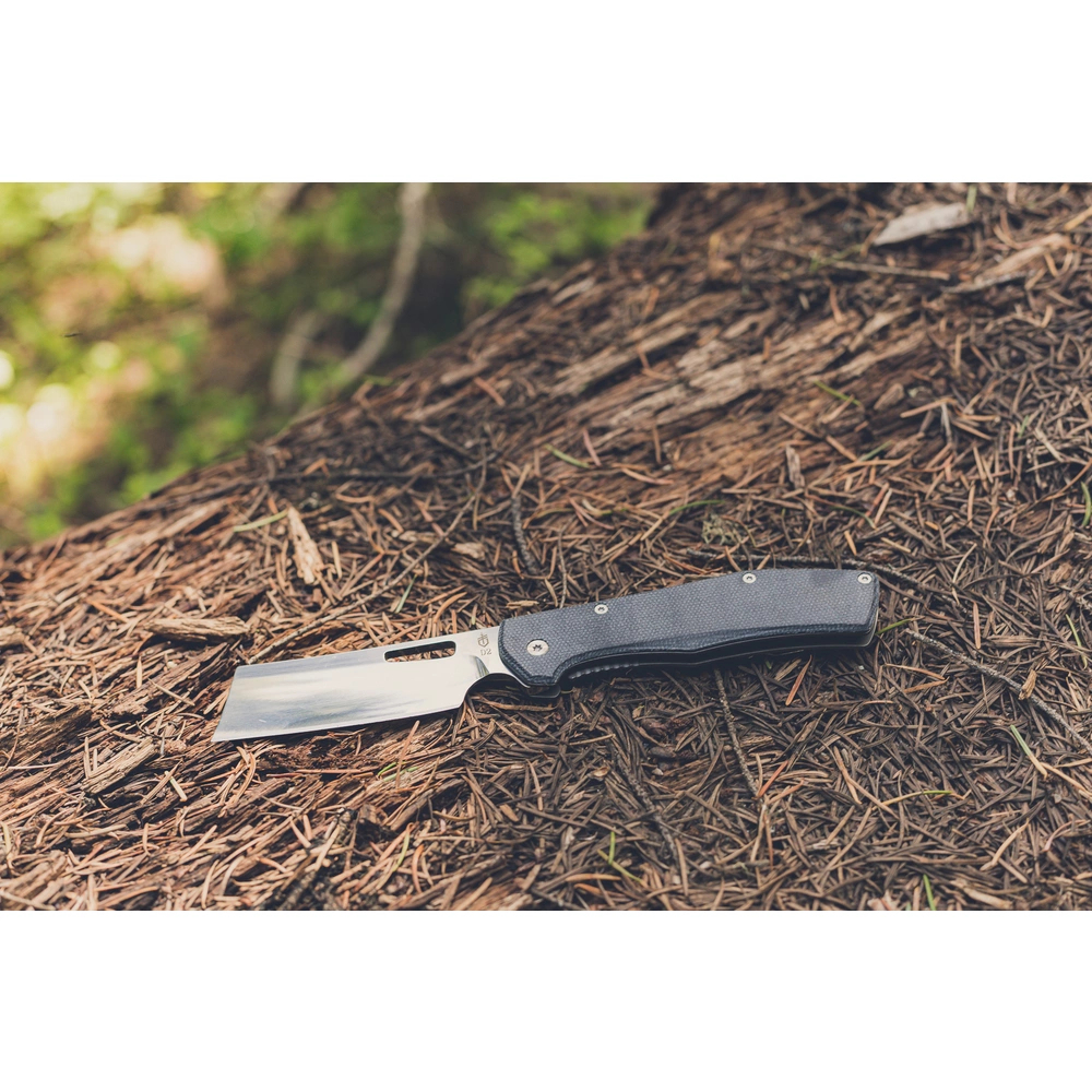 Zavírací nůž hladké ostřím Gerber FlatIron D2 Micarta - šedý-stříbrný - Obrázek 5