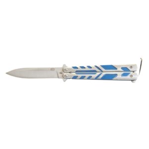 Nůž motýlek Steel Claw Knives Butterfly - stříbrný-modrý