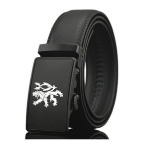 Opasek kožený Striker Český lev nastavitelný 3,5 cm - černý, 130