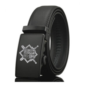 Opasek kožený Striker AČR nastavitelný 3,5 cm - černý, 130