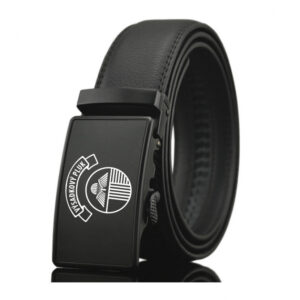 Opasek kožený Striker 43. výsadkový pluk Chrudim nastavitelný 3,5 cm - černý, 130