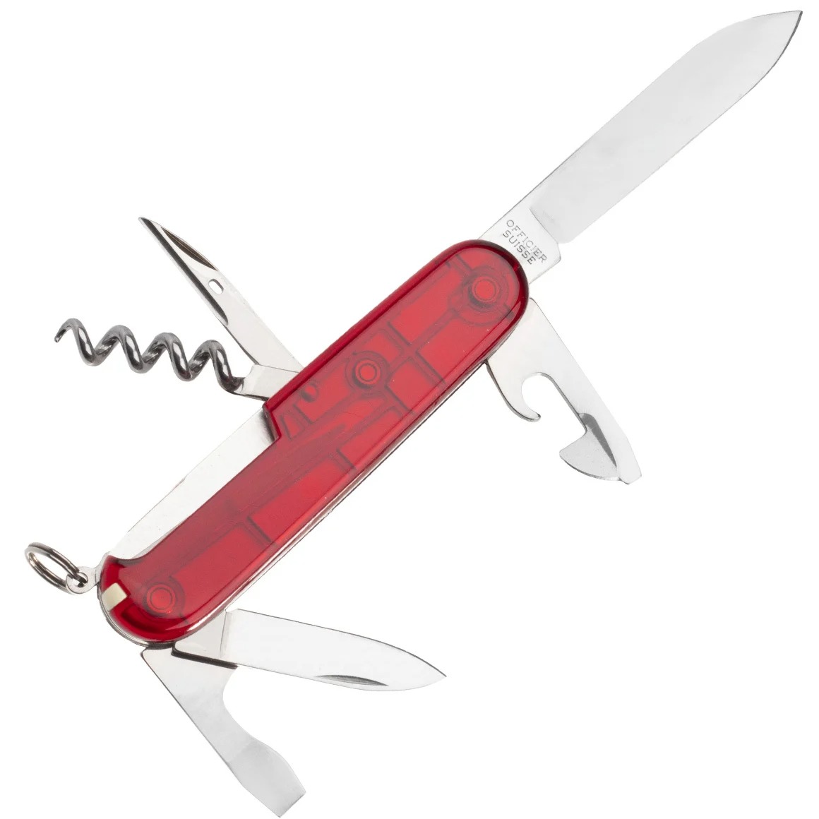 Nůž zavírací Victorinox Spartan Translucent - červený - Obrázek 5