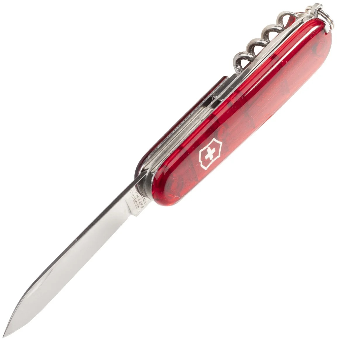 Nůž zavírací Victorinox Spartan Translucent - červený - Obrázek 6