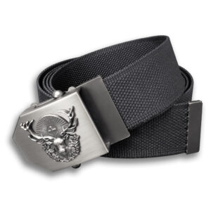 Opasek lovecký Jelen Hubert 4 cm nastavitelný - černý, 150