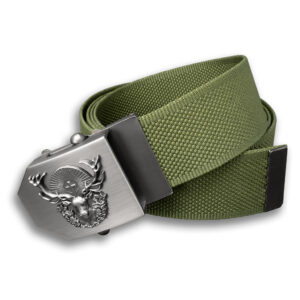 Opasek lovecký Jelen Hubert 4 cm nastavitelný - olivový, 150