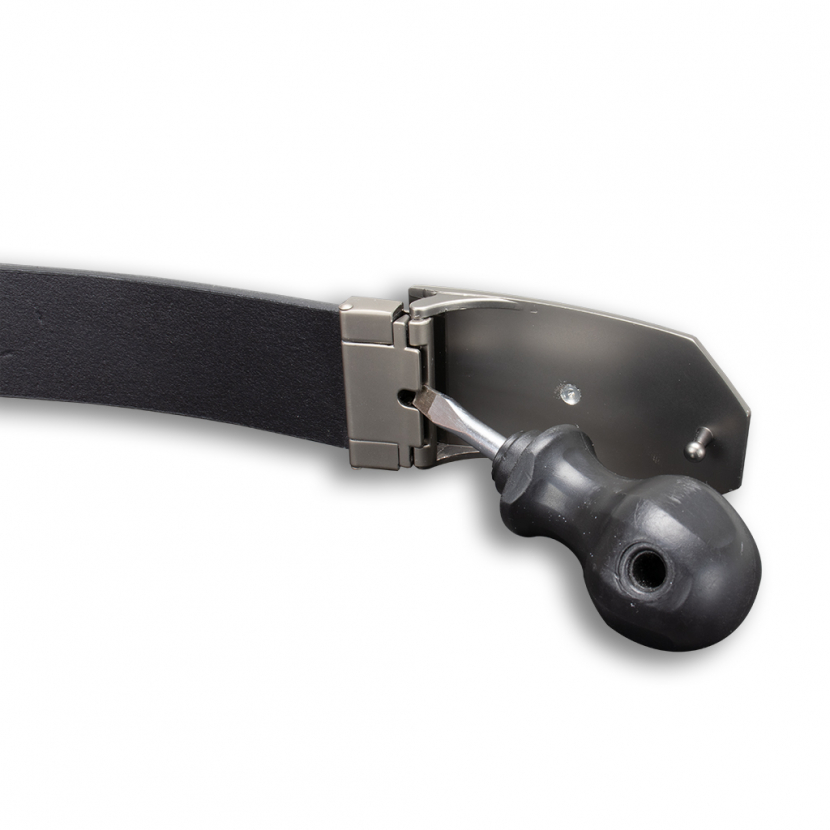 Opasek kožený myslivecký Jelen Hubert 4 cm - černý, 120 - Obrázek 4