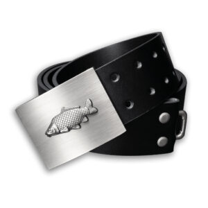 Opasek kožený rybářský Kapr 4,5 cm - černý, 130