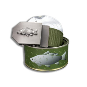 Opasek dárkový rybářský Kapr 4 cm - olivový, 150