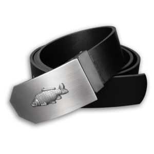 Opasek kožený rybářský Kapr 4 cm - černý, 120