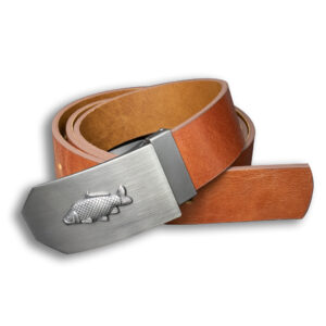 Opasek kožený rybářský Kapr 4 cm - hnědý, 120