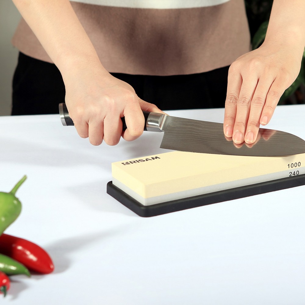 Brusný kámen Risam RW212-B zrnitost 1000+240 - žlutý-šedý - Obrázek 3