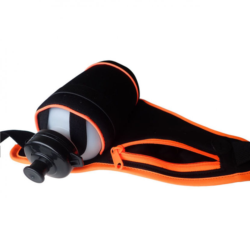 Sportovní ledvinka Acra s lahví na nápoje - černá-oranžová - Obrázek 5