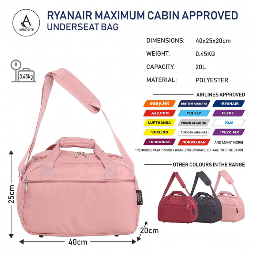 Cestovní taška Aerolite 615 20 L - růžová - Obrázek 5