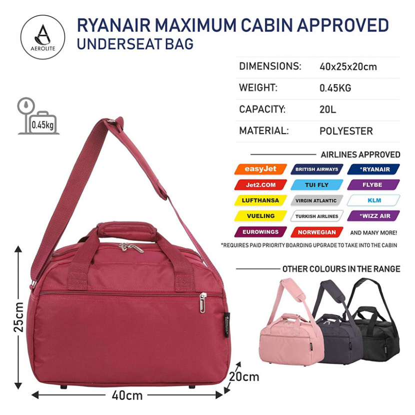 Cestovní taška Aerolite 615 20 L - červená - Obrázek 6