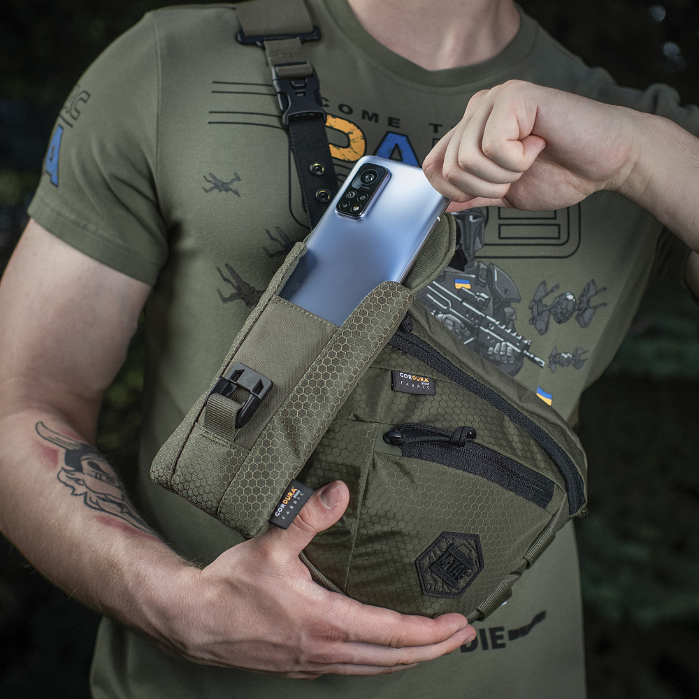 Pouzdro na telefon M-Tac Smartphone Pouch Hex L - ranger green - Obrázek 7