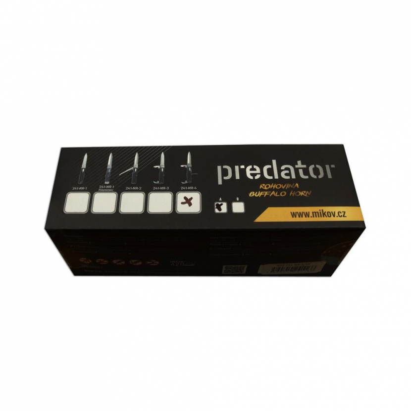 Nůž vyhazovací Mikov Predator 241-NR-4/KP - černý-stříbrný - Obrázek 2