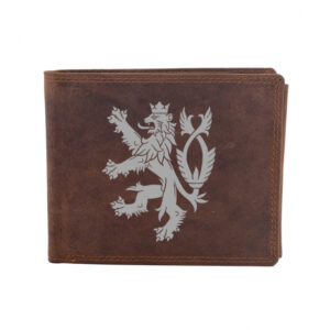 Kožená peněženka Striker Český lev - hnědá