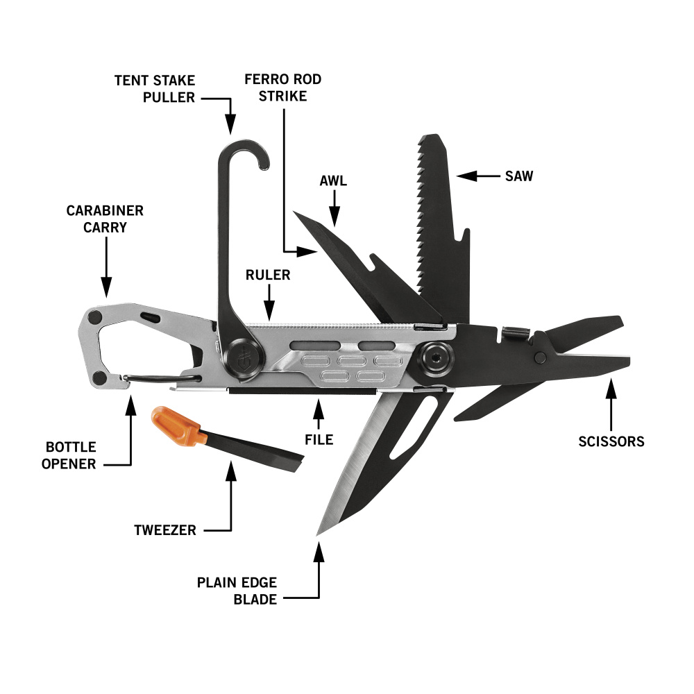 Multifunkční nástroj Gerber Stakeout - stříbrný-černý - Obrázek 12