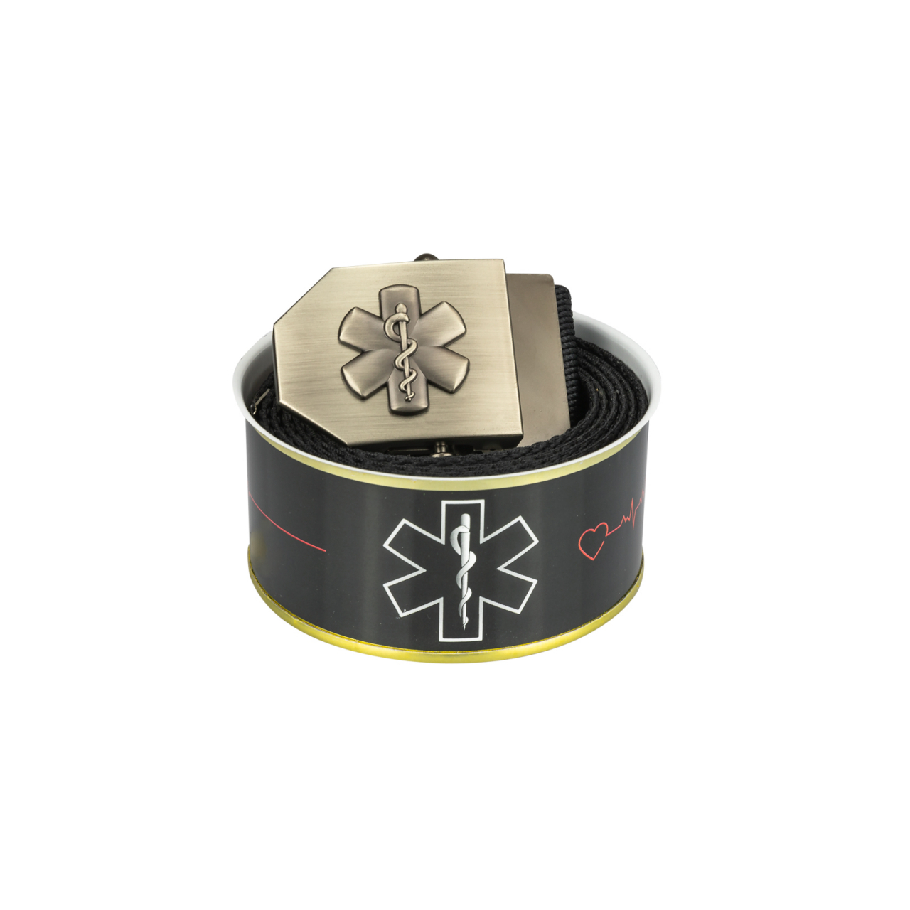 Opasek dárkový záchranářský Hvězda života 4 cm - černý, 150