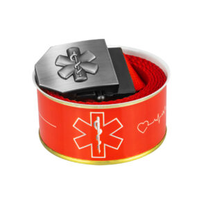 Opasek dárkový záchranářský Hvězda života 4 cm - červený, 150
