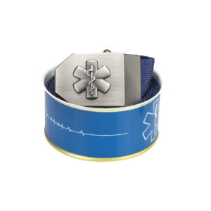 Opasek dárkový záchranářský Hvězda života 4 cm - modrý, 150