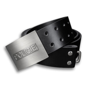 Opasek kožený policejní Policie 4,5 cm - černý, 130