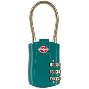 Bezpečnostní lankový TSA kódový zámek Rock - zelený