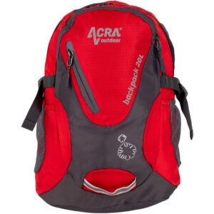 Batoh turistický Acra Backpack 20 l - červený-šedý