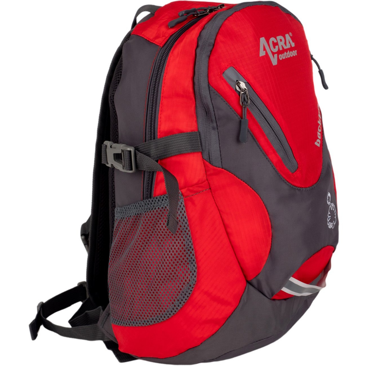 Batoh turistický Acra Backpack 20 l - červený-šedý - Obrázek 3