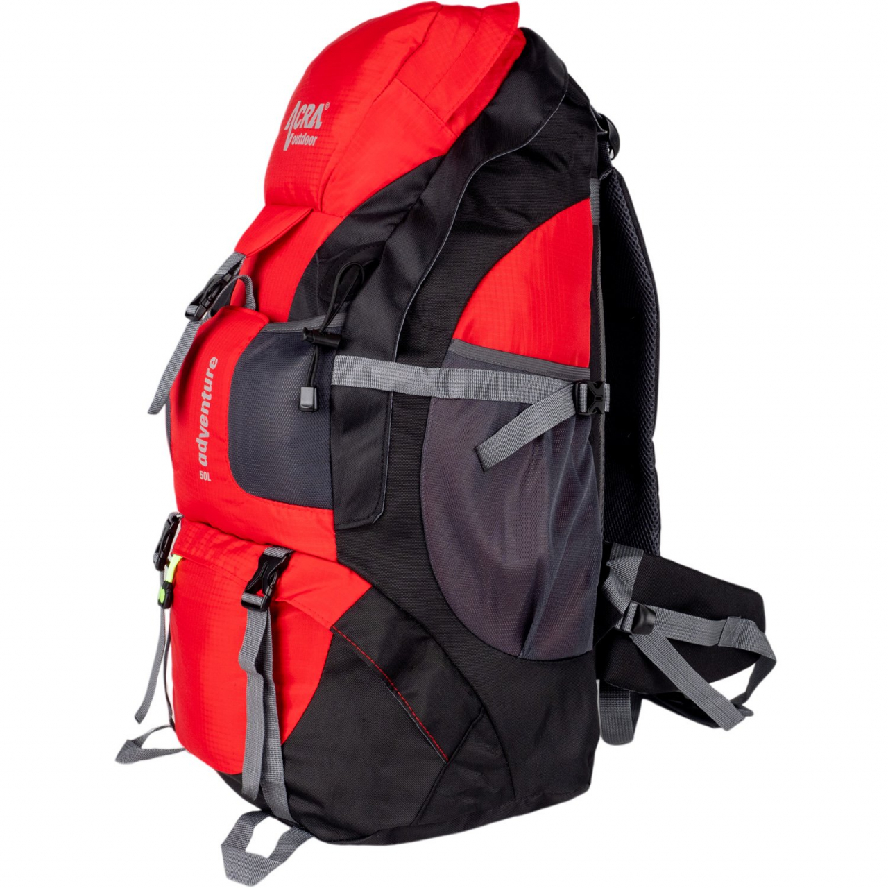 Batoh na horskou turistiku Acra Adventure 50 l - červený-černý - Obrázek 3