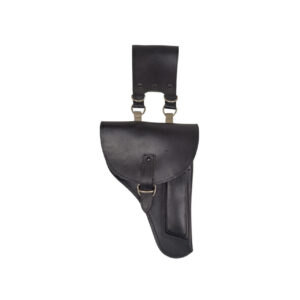 Pouzdro kožené policejní na Berettu se závěsem - černé