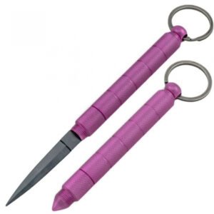 Kubotan klíčenka se skrytým nožem Police Force - fialový