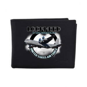 Kožená peněženka Striker Lockheed Hercules C-130 - černá