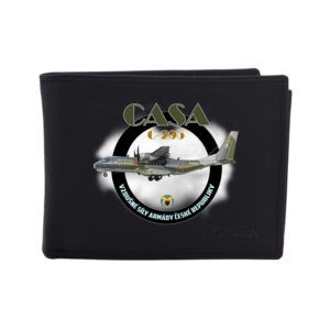 Kožená peněženka Striker AČR Casa C-295 - černá