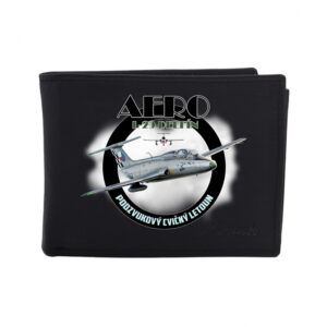 Kožená peněženka Striker Aero L-29 Delfín - černá