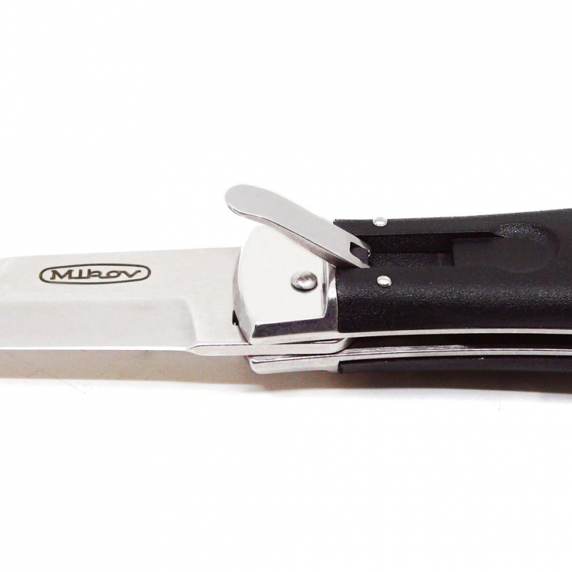 Nůž vyhazovací Mikov Predator 241-BH-1/STN Klip Stonewash - černý-stříbrný - Obrázek 6