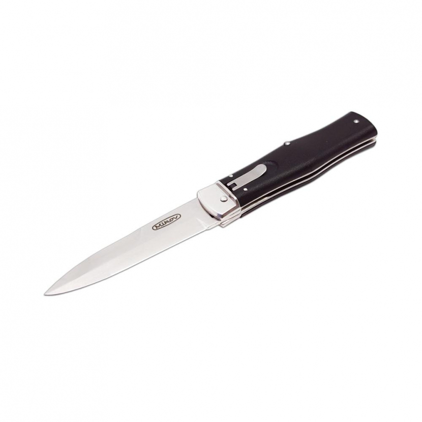 Nůž vyhazovací Mikov Predator 241-BH-1/STN Klip Stonewash - černý-stříbrný - Obrázek 9