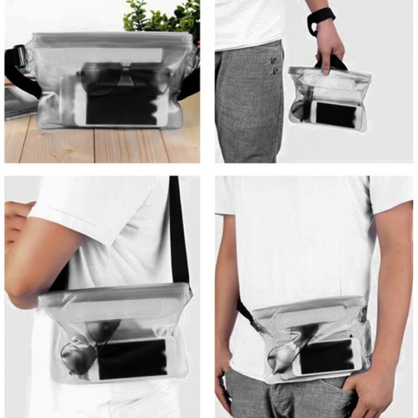 Vodotěsné pouzdro s popruhem Trizand - průhledné - Obrázek 11