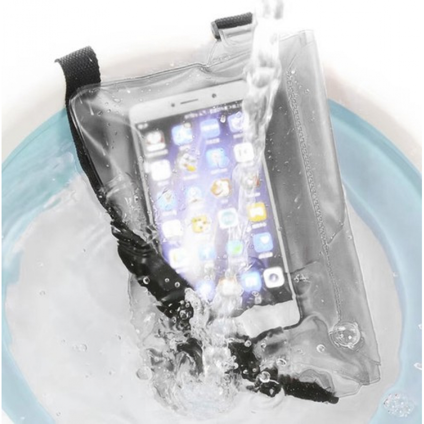 Vodotěsné pouzdro s popruhem Trizand - průhledné - Obrázek 7