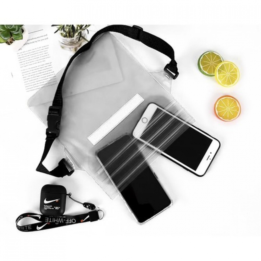 Vodotěsné pouzdro s popruhem Trizand - průhledné - Obrázek 10