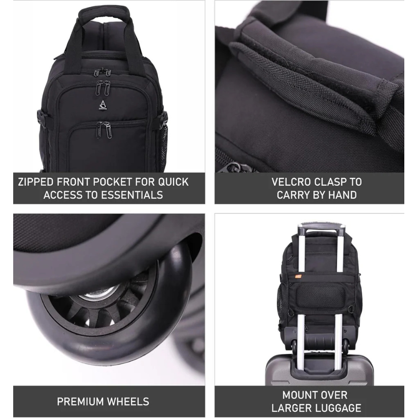 Batoh na kolečkách Aerolite BPMAX03 - černý - Obrázek 13